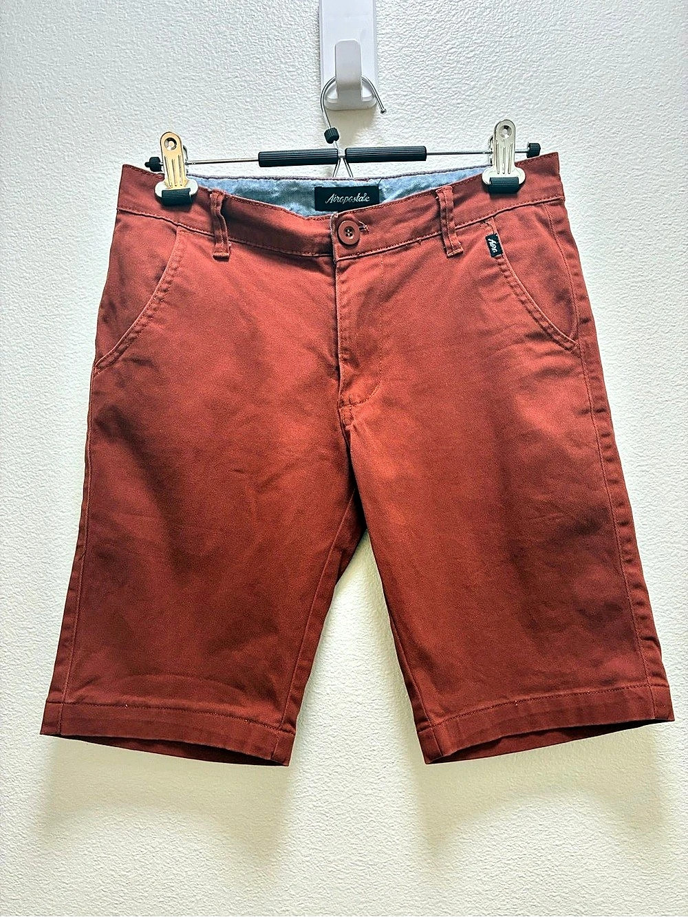 Aeropostale Men's Coral Flat Front Shorts Waist 30